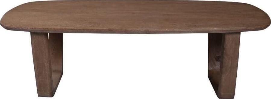 Livingfurn Deens Ovale Salontafel Cortez Mangohout 130 x 70cm Bruin Ovaal
