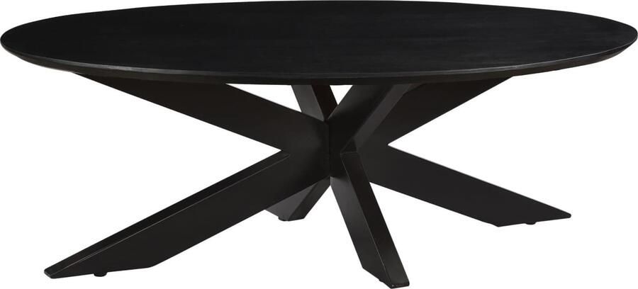 Livingfurn | Salontafel Oslo Oval Acasia Black 130 cm | Woonkamertafels | Salontafel
