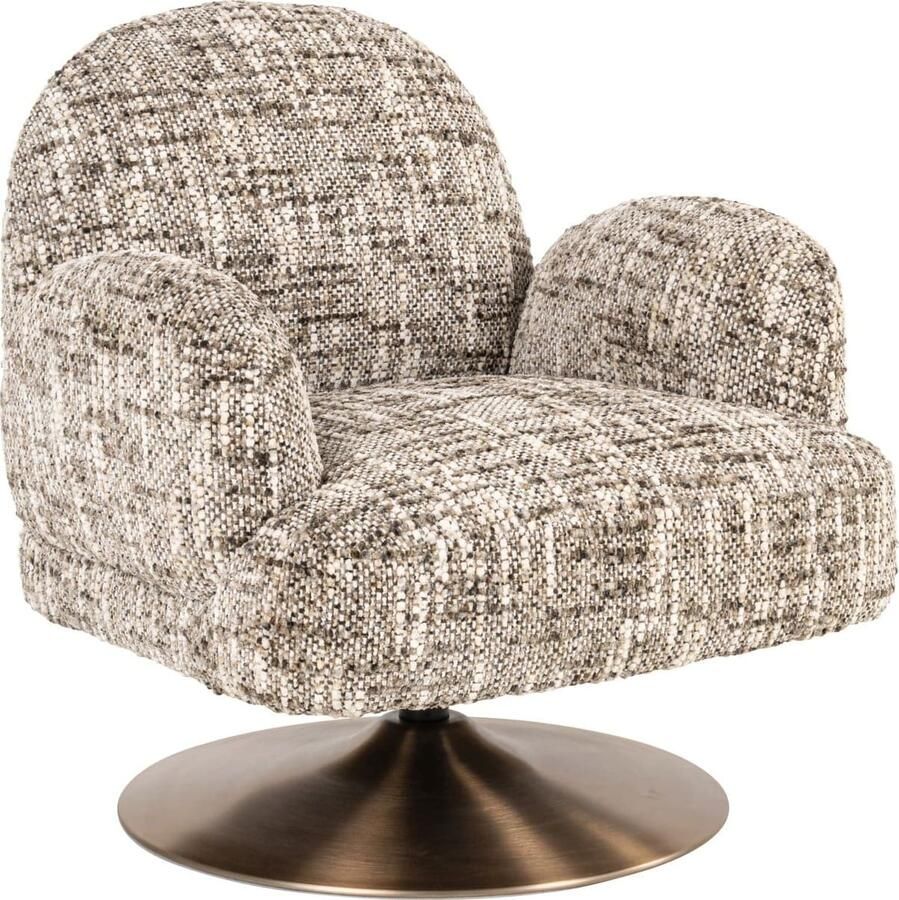 Richmond Interiors Richmond Draaifauteuil Kagney Geweven stof Bruin