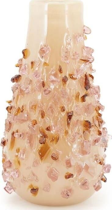 By-Boo Vaas Quartz Glas 40cm hoog Oranje