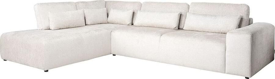 Richmond Interiors | Bank Lund 3-zits + ottoman links cream fusion | Zitmeubels woonkamer | HoekbankModulaire banken