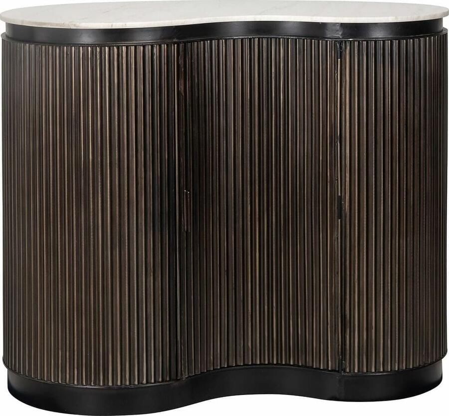 Richmond Interiors Richmond Organische Bartafel Mayfield Metaal en Marmer 120 x 75cm Brons