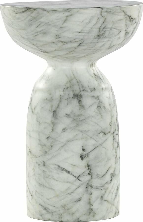 Richmond Interiors | Bijzettafel Kita faux wit marmer | Woonkamertafels | Bijzettafel