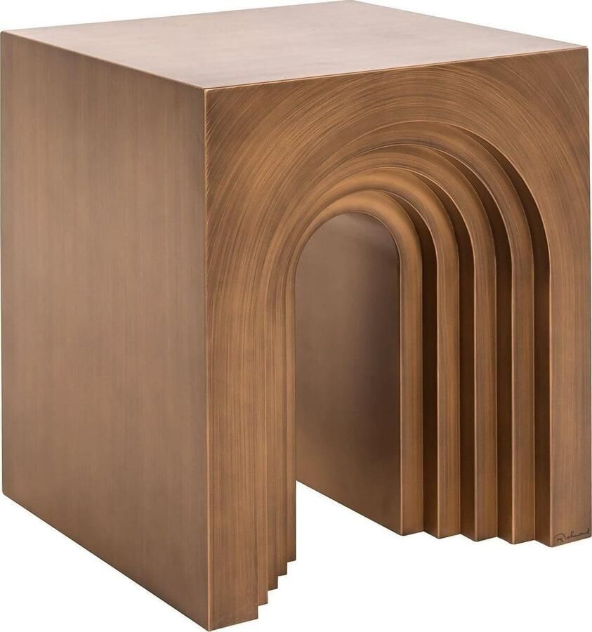 Richmond Interiors Richmond Bijzettafel Vevey 50 x 50cm Brushed Gold Vierkant