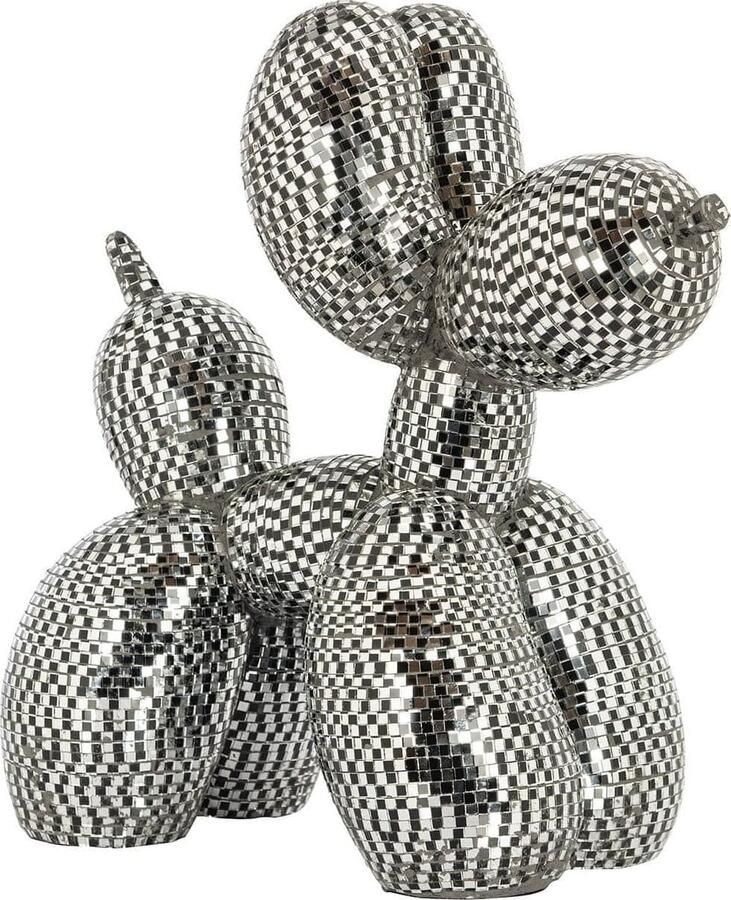 Richmond Interiors | Dog deco object spiegel zwart | Woonaccessoires | Beeld