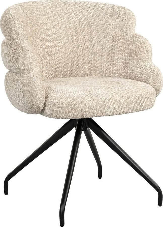 Richmond Interiors | Draaifauteuil Kayla cream unicorn | Eetkamerstoelen | Eetkamerstoel