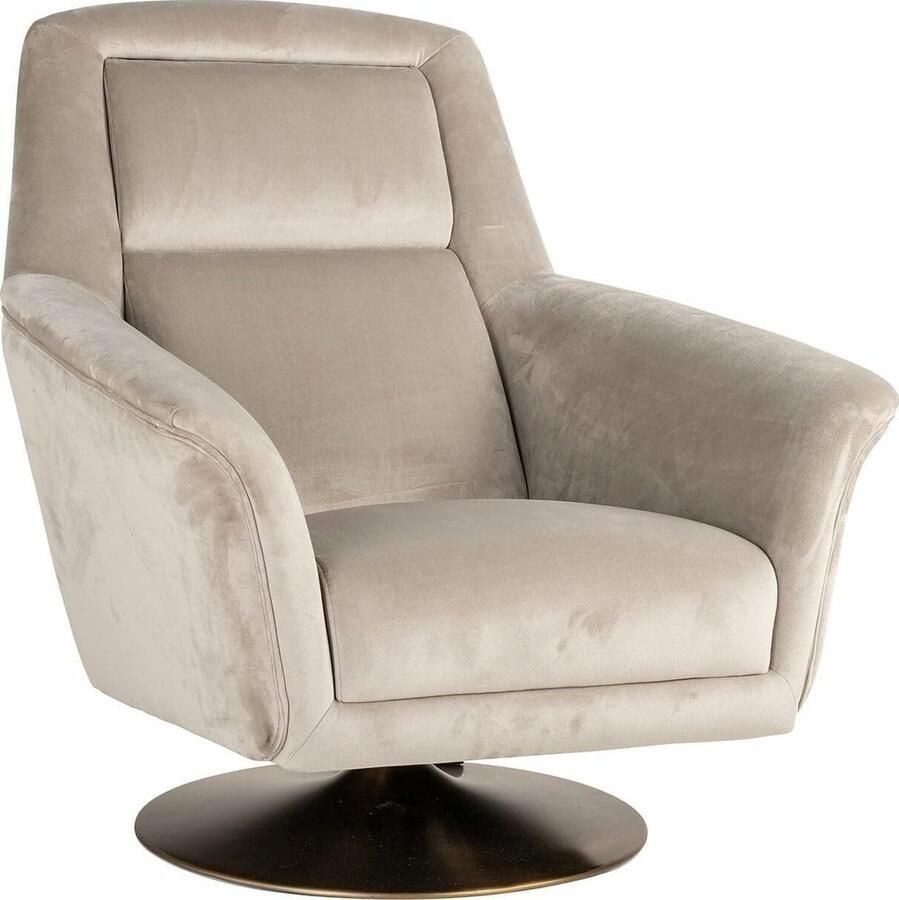 Richmond Interiors | Draaifauteuil Nora khaki velvet | Zitmeubels woonkamer | Draaifauteuil
