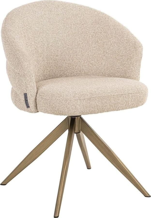 Richmond Interiors | Draaistoel Zendaya biscotti brandvertragend | Eetkamerstoelen | Eetkamerstoel