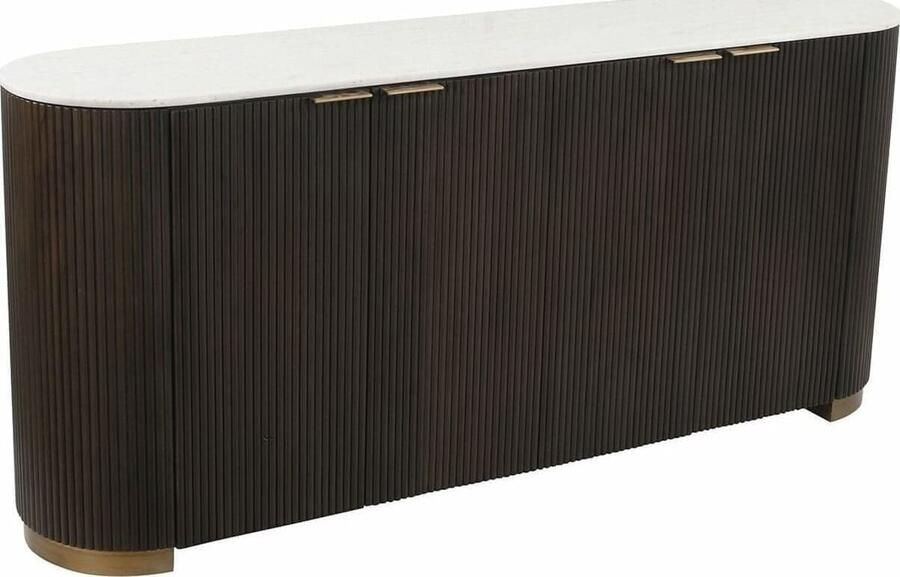 Richmond Interiors Richmond Dressoir Mayfield Mangohout en marmer 180cm Bruin