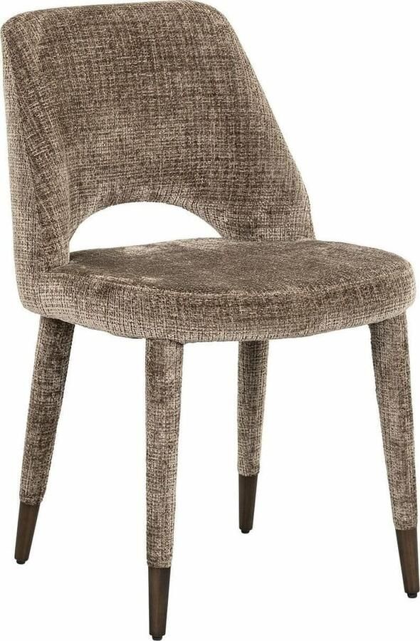 Richmond Interiors | Eetkamerstoel Cecilia stone chenille fire retardant | Eetkamerstoelen | Eetkamerstoel