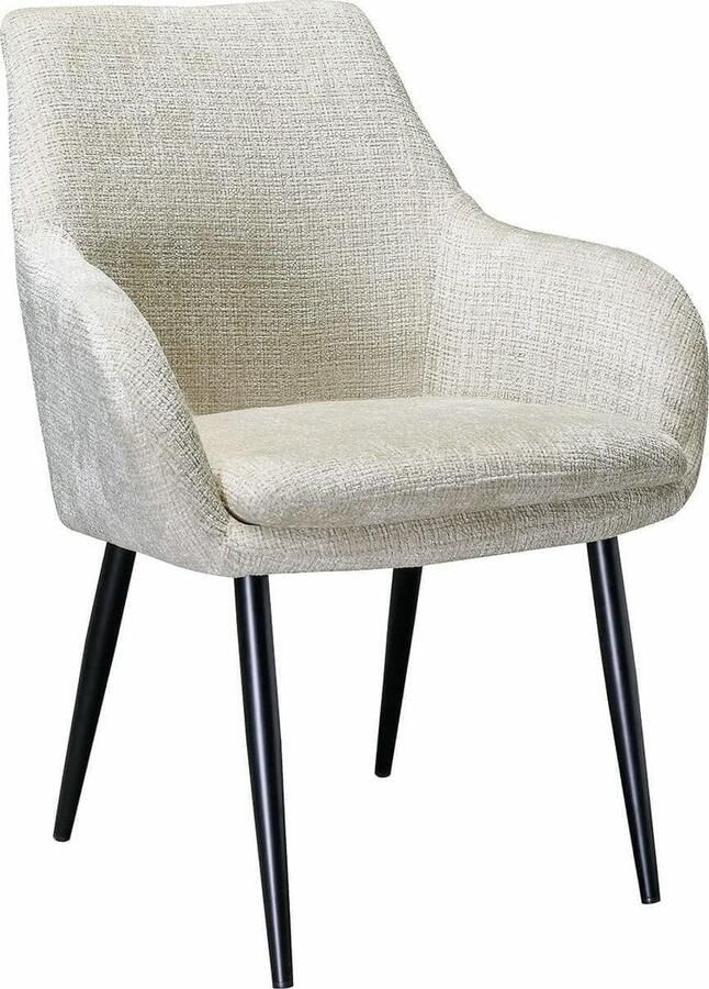 Richmond Interiors | Eetkamerstoel Chrissy beige chenille | Eetkamerstoelen | Armstoel