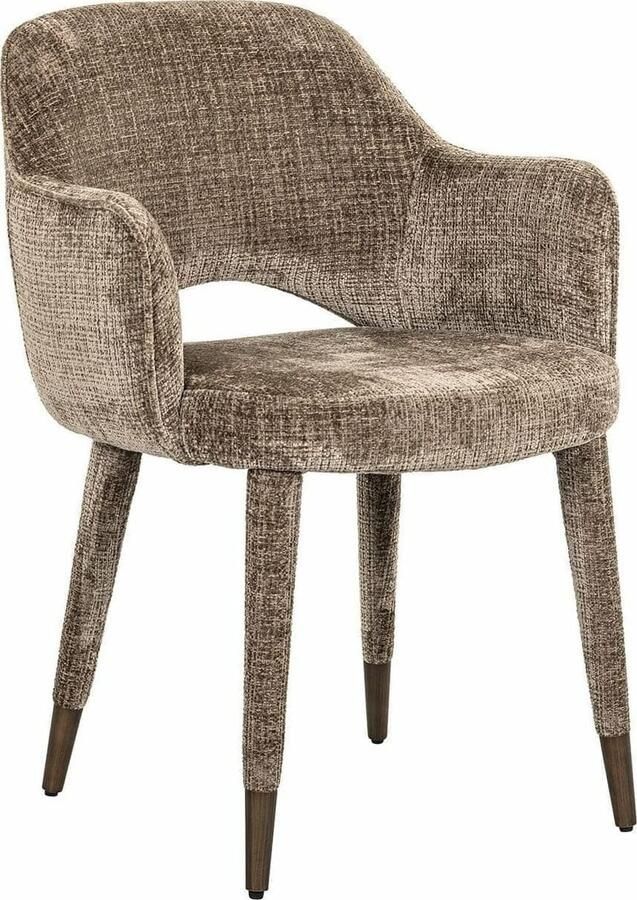 Richmond Interiors | Eetkamerstoel Donnatella stone chenille fire retardant | Eetkamerstoelen | Eetkamerstoel