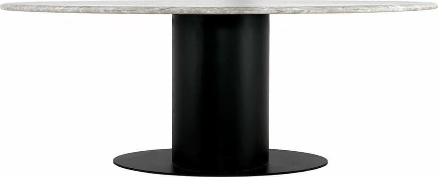 Richmond Interiors Richmond Ovale Eettafel Brodman Marmer 200 x 100cm Wit Ovaal