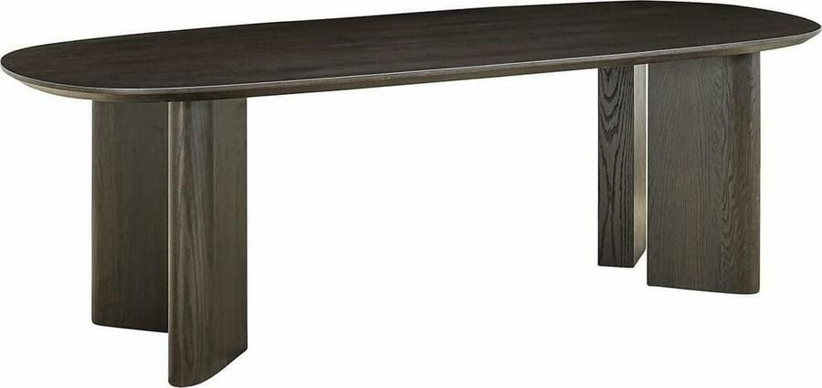 Richmond Interiors Richmond Ovale Eettafel Durban Met verstelbare poten Eiken 220 x 95cm Bruin Ovaal