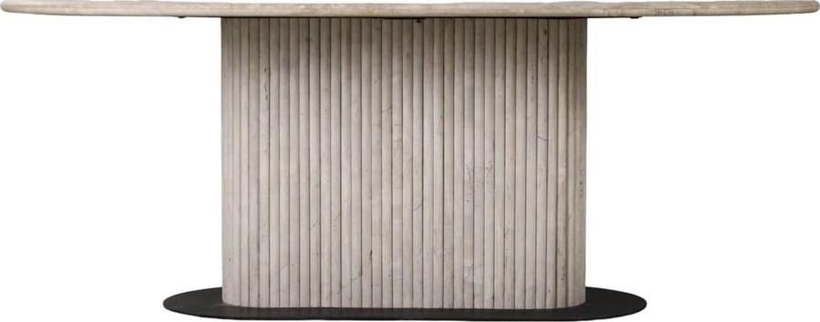 Richmond Interiors Richmond Deens Ovale Eettafel La Cantera Travertin 200 x 100cm Beige Ovaal
