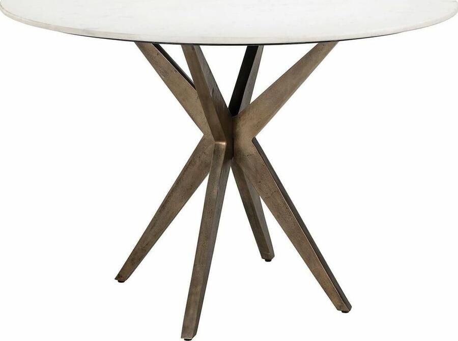 Richmond Interiors Richmond Ronde Eettafel Maisy Marmer 114cm Wit