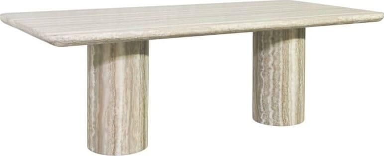 Richmond Interiors Richmond Eettafel Nebula Marmer en travertinlook 225 x 100cm Grijs