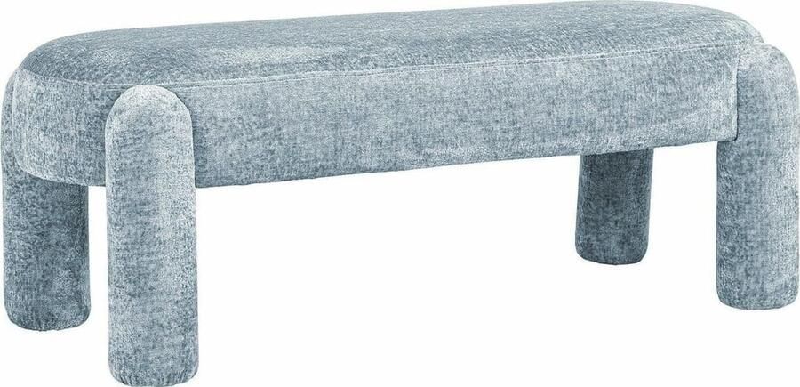 Richmond Interiors | Poef Holly light blue chenille | Woonaccessoires | Poef