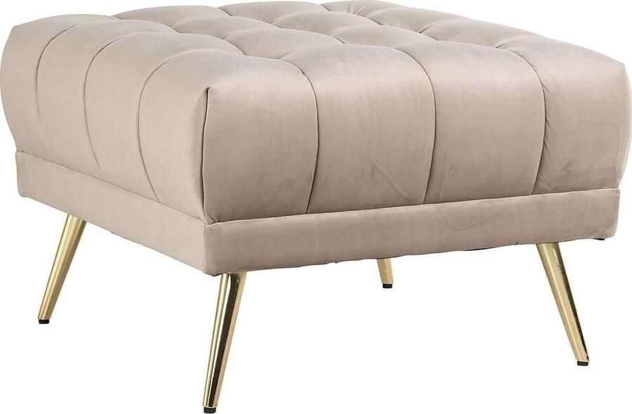 Richmond Interiors | Poef Huxley khaki velvet | Woonaccessoires | Poef