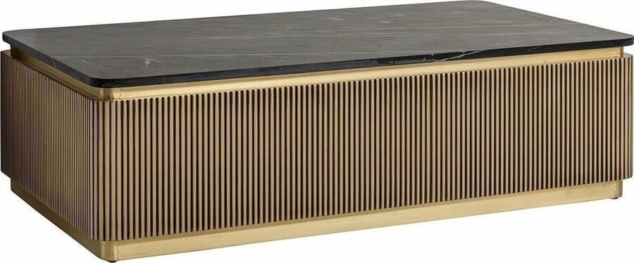 Richmond Interiors Richmond Salontafel Ironville Marmer en Brass 140 x 80cm Goud