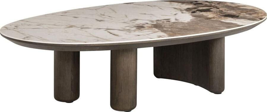Richmond Interiors Richmond Organische Salontafel Langford Marmerlook 135 x 80cm Bruin