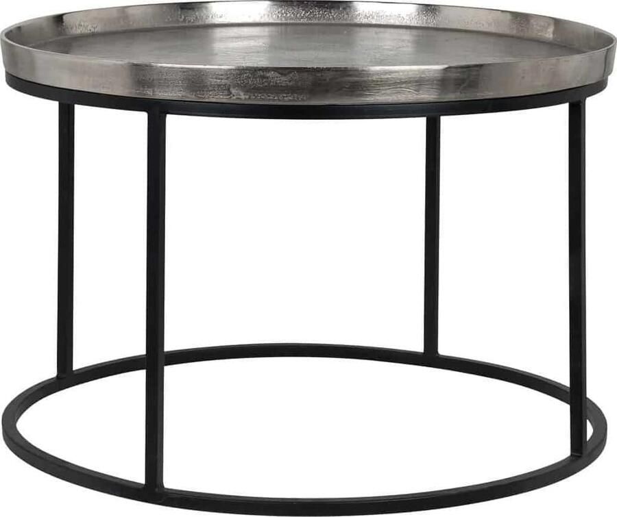 Richmond Interiors | Salontafel Lyam aluminium silver -Ø70 | Woonkamertafels | Salontafel