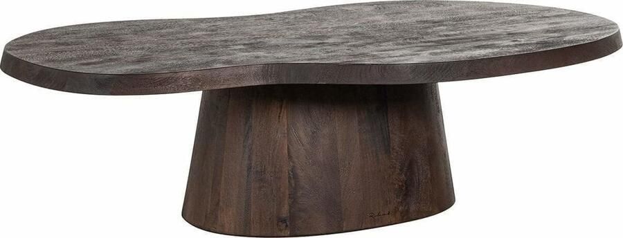 Richmond Interiors Richmond Organische Salontafel Odile Mangohout 130 x 70cm donkerbruin Japandi