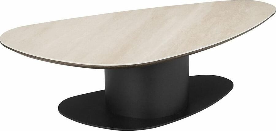 Richmond Interiors Richmond Organische Salontafel Ritz Travertin en eiken 140 x 75cm Beige