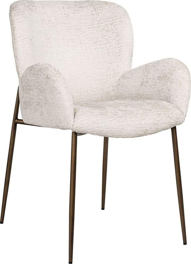 Richmond Interiors | Stoel Amber cream fusion fire retardant | Zitmeubels eetkamer | Armstoel