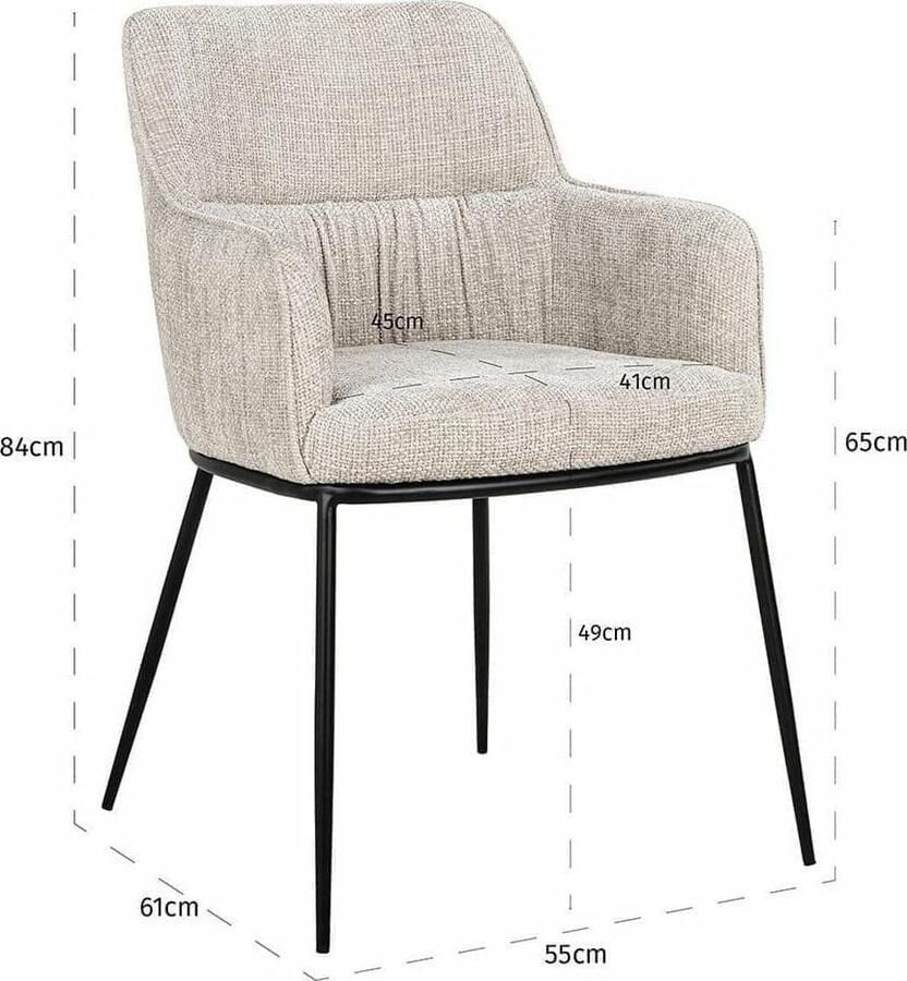 Richmond Interiors | Stoel Bella natural renegade | Zitmeubels eetkamer | Eetkamerstoel