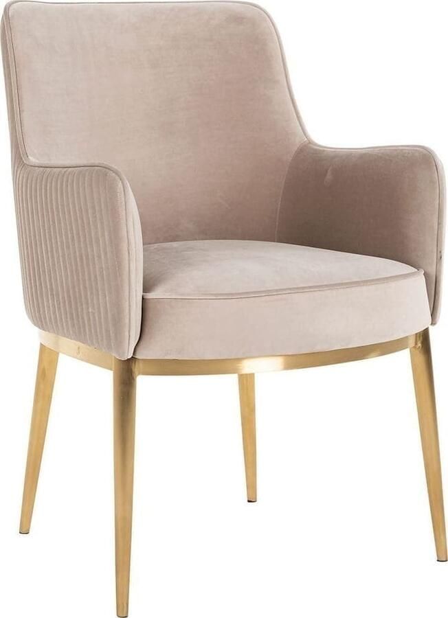 Richmond Interiors | Stoel Breeze Khaki Velvet | Zitmeubels eetkamer | Armstoel