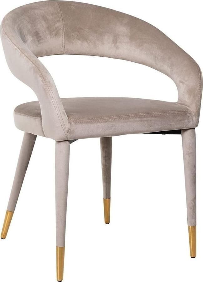 Richmond Interiors | Stoel Gia Khaki velvet | Zitmeubels eetkamer | Eetkamerstoel