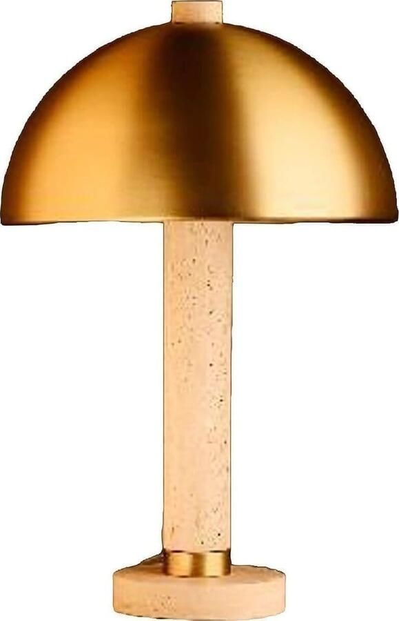 Richmond Interiors Richmond Tafellamp Jara Travertin 53cm Brushed gold