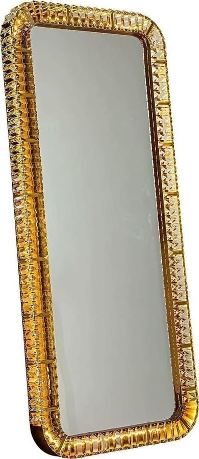Richmond Interiors Richmond Vloerlamp Spiegel Kahlo Crystal 170cm Brons Passpiegel