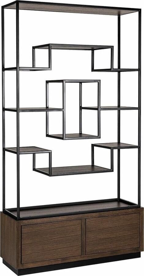 Richmond Interiors | Wandkast Bonvoy brown 2-laden | Woonkamer meubels | BoekenkastKast