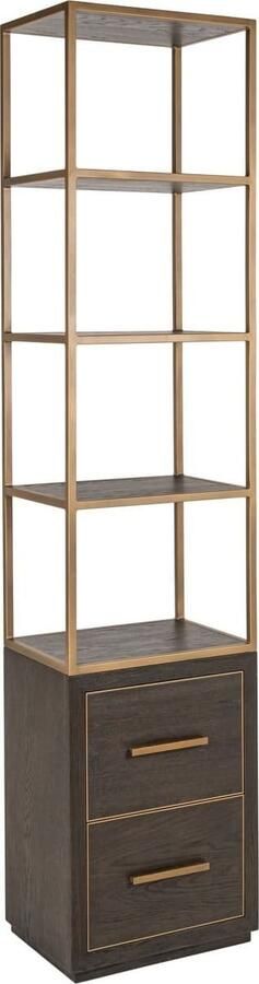 Richmond Interiors | Wandkast Carter brown small 2-drawers | Woonkamer meubels | KastWandkast