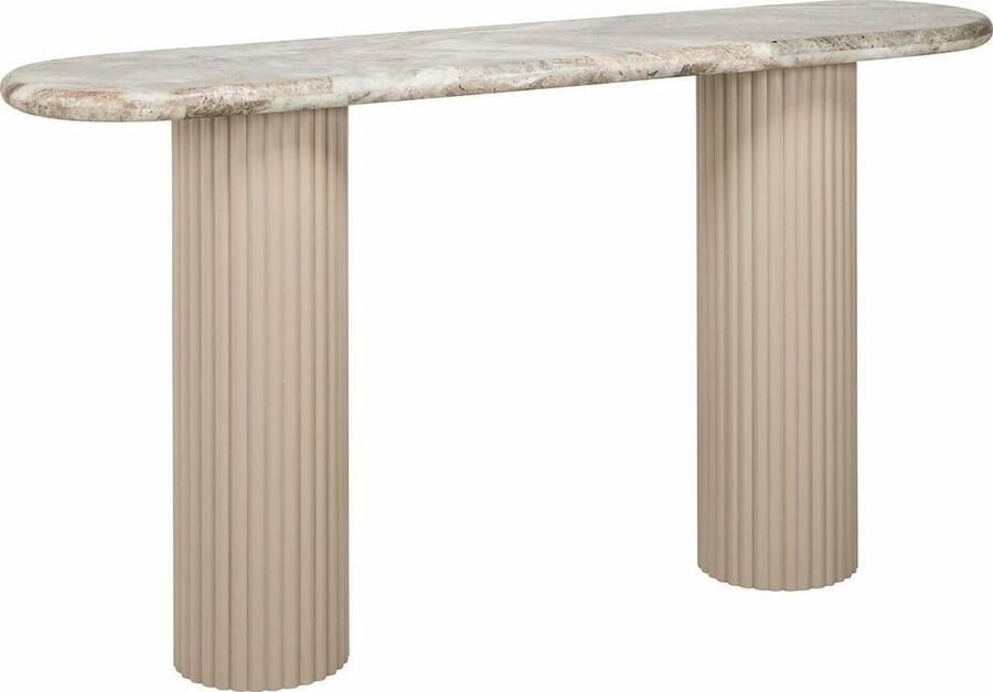 Richmond Interiors Richmond Ovale Sidetable Coronel Marmer 160cm Beige
