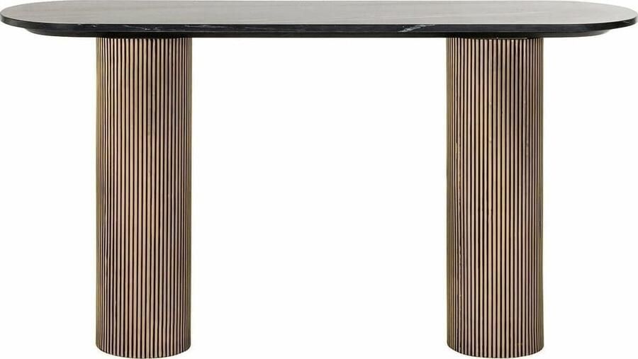 Richmond Interiors Richmond Sidetable Dayton Marmer en Brass 130cm Goud