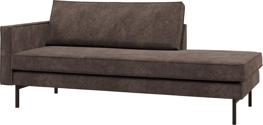 Rodeo daybed links ribstof bruin