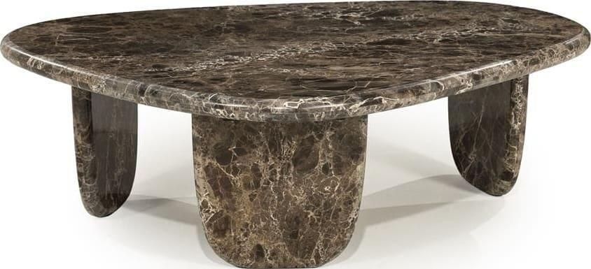 Eleonora Organische Salontafel Devin Marmer 100 x 85cm Bruin