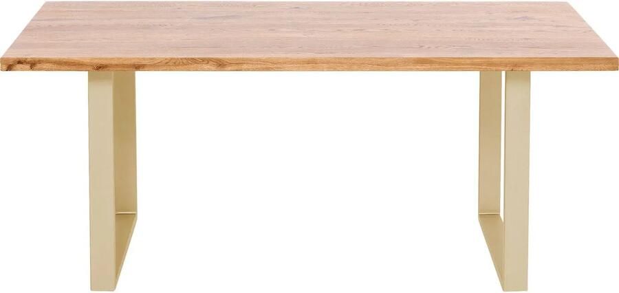 Kare Design Kare Eettafel Jackie Oak Brass 160x80