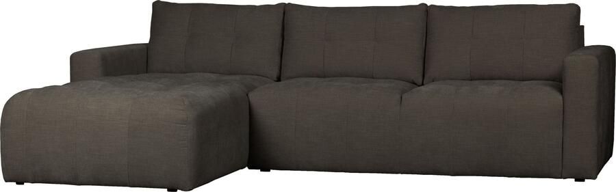 Vtwonen | Bar Hoekbank Geweven Stof Links Antraciet | Zitmeubels woonkamer | HoekbankModulaire banken