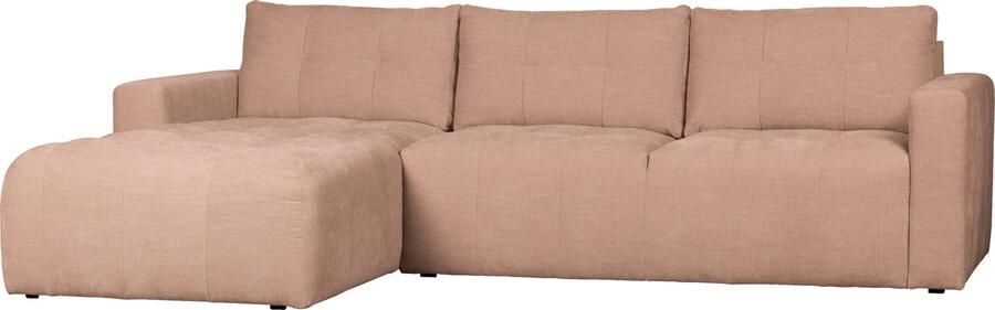 Vtwonen | Bar Hoekbank Geweven Stof Links Roze | Zitmeubels woonkamer | HoekbankModulaire banken