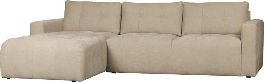 Vtwonen | Bar Hoekbank Geweven Stof Links Zand | Zitmeubels woonkamer | HoekbankModulaire banken