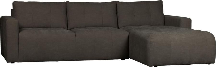 Vtwonen | Bar Hoekbank Geweven Stof Rechts Antraciet | Zitmeubels woonkamer | HoekbankModulaire banken