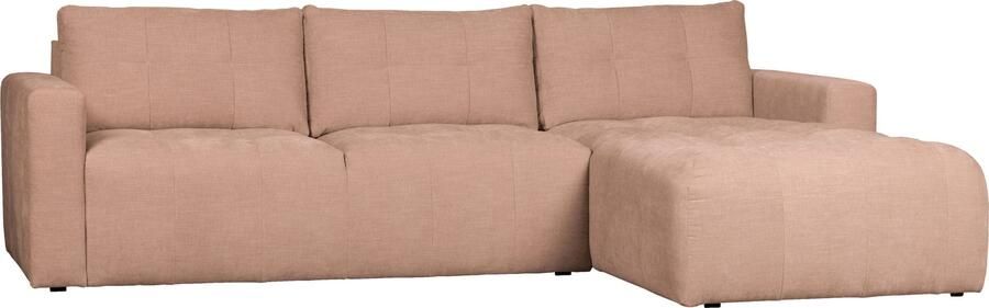 Vtwonen | Bar Hoekbank Geweven Stof Rechts Roze | Zitmeubels woonkamer | HoekbankModulaire banken