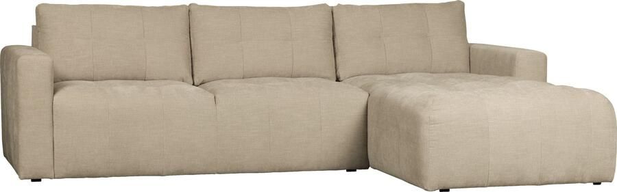 Vtwonen | Bar Hoekbank Geweven Stof Rechts Zand | Zitmeubels woonkamer | HoekbankModulaire banken