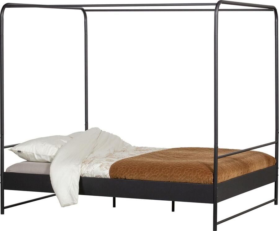 Vtwonen | Bunk Hemelbed Metaal Zwart 160x200cm | Slaapkamer meubels | Ledikant