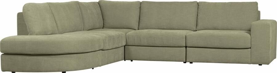 Vtwonen | Family Hoekbank Ronding Links Groen | Zitmeubels woonkamer | HoekbankModulaire banken