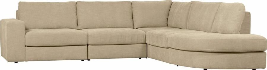 Vtwonen | Family Hoekbank Ronding Rechts Zand | Zitmeubels woonkamer | HoekbankModulaire banken